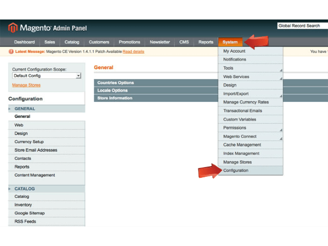 Подпункт «Configuration» installing_the_module